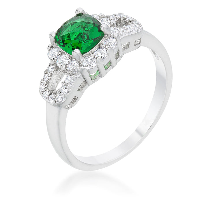 Avera Liz 1.1ct Emerald Cut Cubic Zirconia Classic Ring by Avera Group