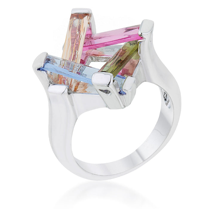 Avera Myra 10ct Multicolor Cubic Zirconia Cocktail Ring by Avera Group
