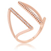 Avera Jena 0.2ct Cubic Zirconia Delicate Parallel Ring