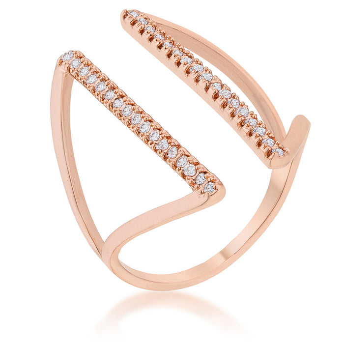 Avera Jena 0.2ct Cubic Zirconia Delicate Parallel Ring by Avera Group