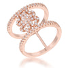Avera Heart Eternity Ring In Polished Sterling Silver