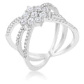 Avera Mindy 0.8ct Cubic Zirconia Delicate Triple Wrap Ring by Avera Group
