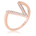 Avera Michelle 0.2ct Cubic Zirconia Delicate V-Shape Ring by Avera Group