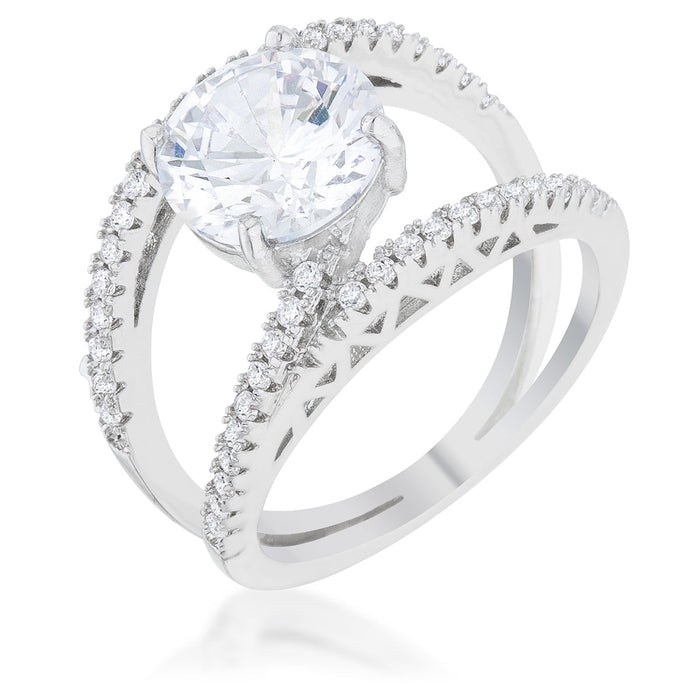 Avera Girana 3ct Cubic Zirconia Contemporary Statement Ring by Avera Group