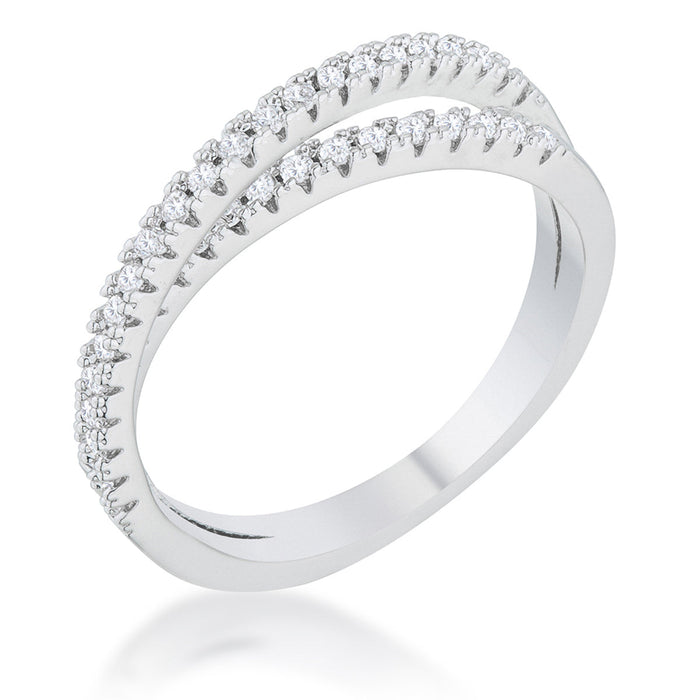 Avera Mara 0.4ct Cubic Zirconia Intertwined Simple Ring by Avera Group