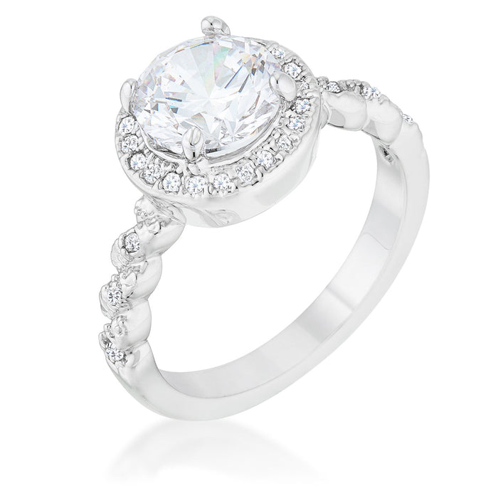 Avera Jordana 2.2ct Cubic Zirconia Classic Ring in Silver by Avera Group