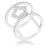 Avera Nailey 0.75ct CZ Star Contemporary Ring in Sterling Silver