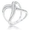 Avera Christa 0.4ct Cubic Zirconia Pave X Ring
