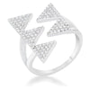 Avera Nori 0.63ct Cubic Zirconia Geometric Contemporary Ring