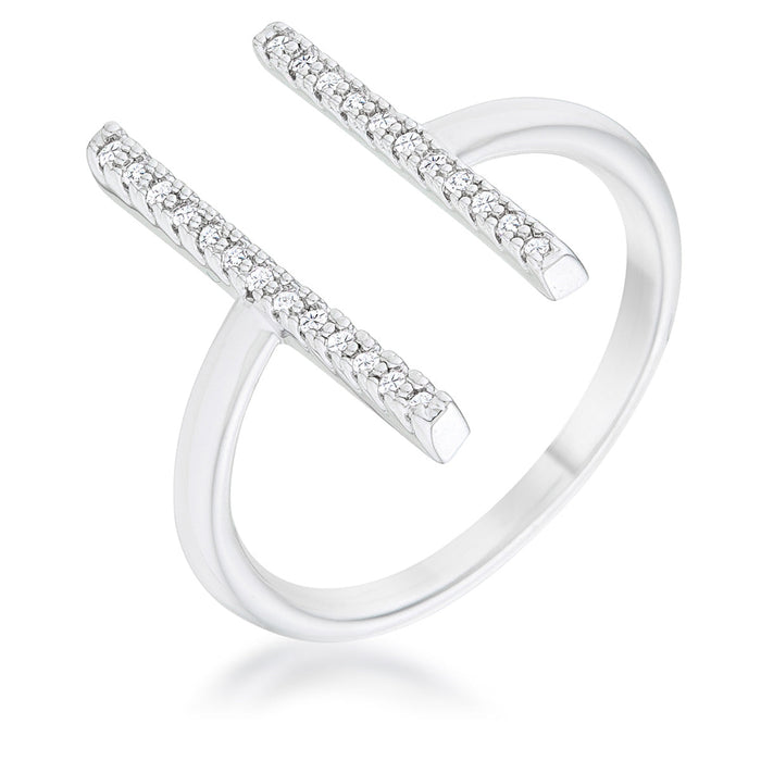 Avera Sharna 12ct Cubic Zirconia Parallel Contemporary Ring by Avera Group