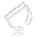 Avera Jenn 0.2ct Cubic Zirconia Pave Parallel Ring by Avera Group