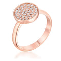Avera 0.2ct Cubic Zirconia Pave Circle Ring in Pink by Avera Group
