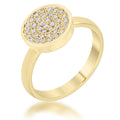 Avera 0.2ct Cubic Zirconia Pave Circle Ring in Pink by Avera Group