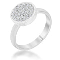 Avera 0.2ct Cubic Zirconia Pave Circle Ring in Pink by Avera Group