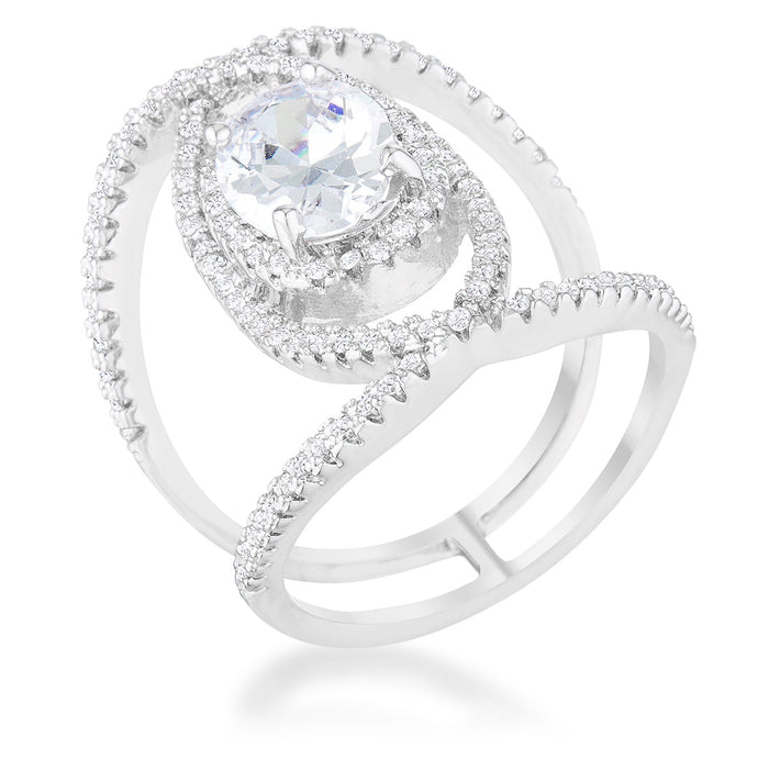 Avera Maura 2.4ct Cubic Zirconia Contemporary Cocktail Ring by Avera Group