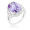 Avera Melanie 5.95ct Amethyst Cubic Zirconia Cocktail Ring
