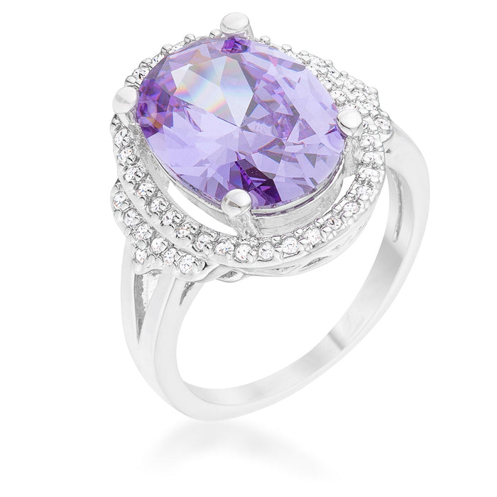 Avera Melanie 5.95ct Amethyst Cubic Zirconia Cocktail Ring by Avera Group