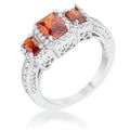 Avera Rita 2.3ct Garnet Cubic Zirconia Classic Trio Ring by Avera Group