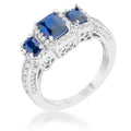 Avera Rita 2.3ct Garnet Cubic Zirconia Classic Trio Ring by Avera Group