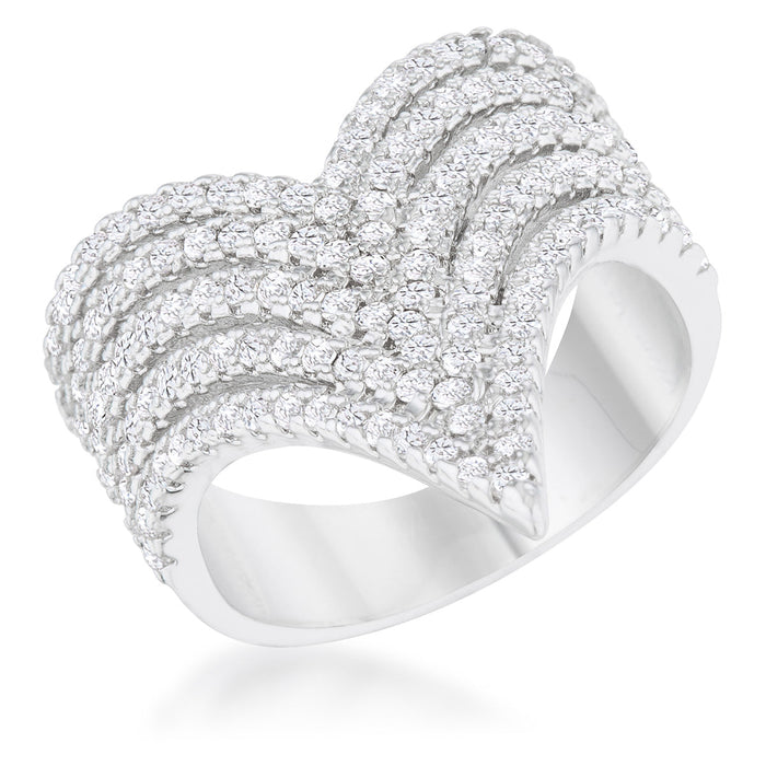 Avera Vera 1.42ct Cz Vintage Inspired Cocktail Ring In Silver by Avera Group