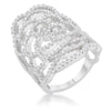 Avera Rosa 1.25ct Cubic Zirconia Filigree Cocktail Ring