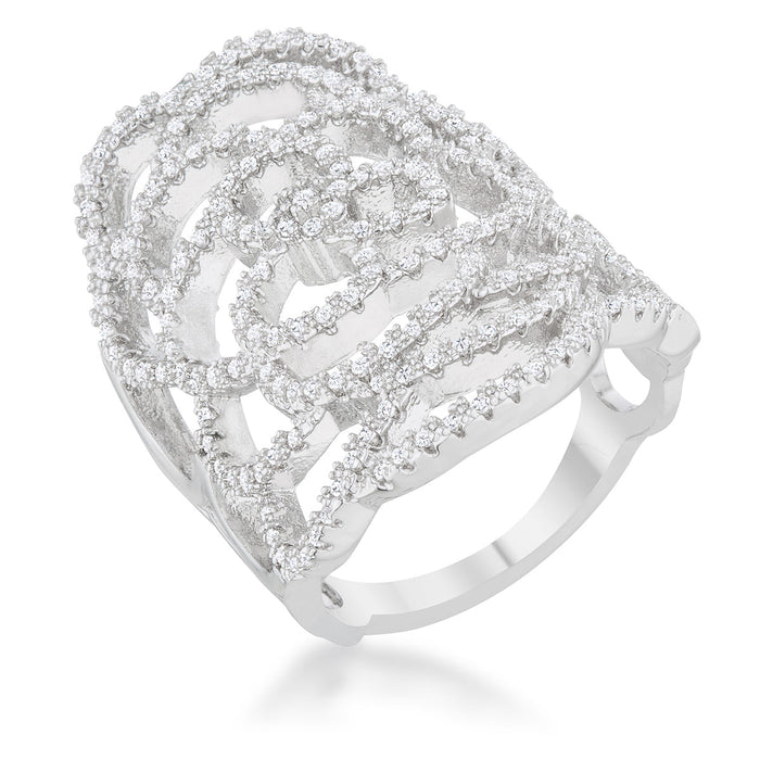 Avera Rosa 1.25ct Cubic Zirconia Filigree Cocktail Ring by Avera Group