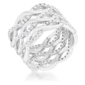 Avera Contemporary 0.88ct Cubic Zirconia Twist Wide Cocktail Ring by Avera Group
