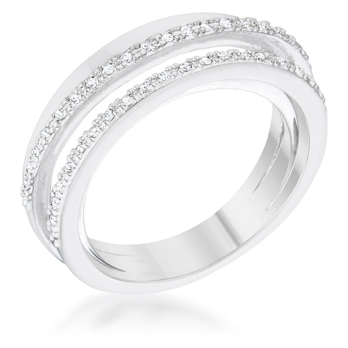 Avera Lynn 0.25ct Cubic Zirconia Twisted Trio Band Ring by Avera Group