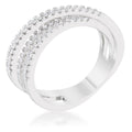 Avera Laurie 0.2ct Cubic Zirconia Contemporary Trio Band Ring by Avera Group