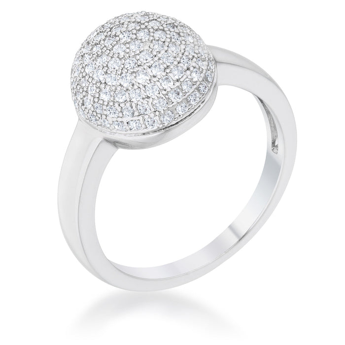 Avera Brie 0.6ct Contemporary Sphere Ring in Sterling Silver by Avera Group