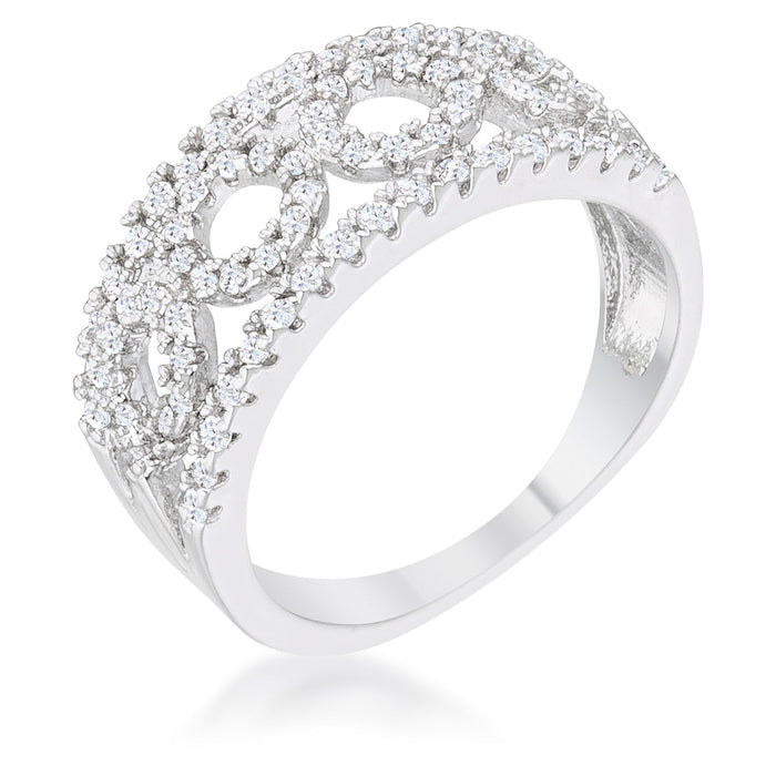Avera Rina 0.5ct Cubic Zirconia Contemporary Band Ring by Avera Group