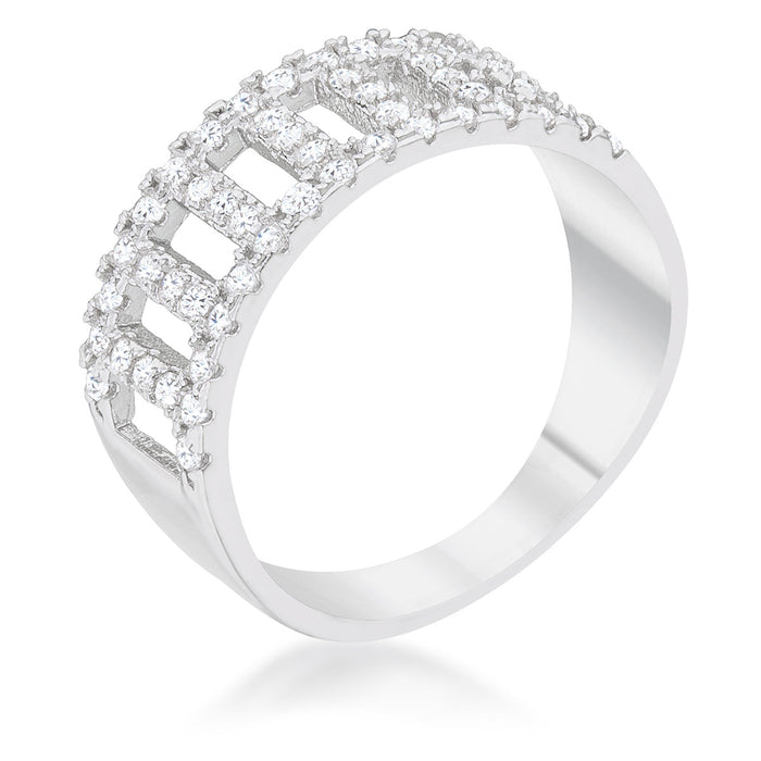 Avera Rey 0.5ct Cubic Zirconia Contemporary Band Ring by Avera Group