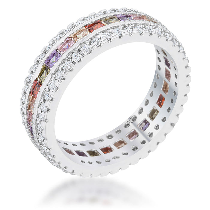 Avera Paula 1.75ct Multicolor Cubic Zirconia Classic Band Ring by Avera Group