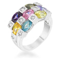 Avera Mina 3.1ct Multicolor Cubic Zirconia Cocktail Ring by Avera Group