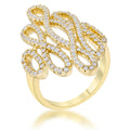 Avera Natasha 0.94ct Cubic Zirconia 14k Contemporary Cocktail Ring by Avera Group