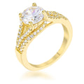 Avera Irine 2.3ct Cubic Zirconia 14k Gold Classic Ring by Avera Group