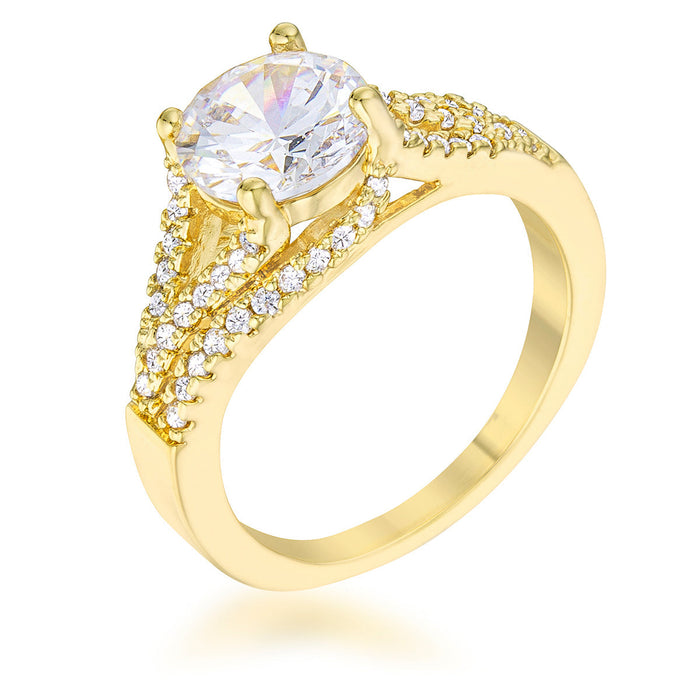 Avera Irine 2.3ct Cubic Zirconia 14k Gold Classic Ring by Avera Group