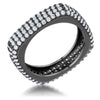 Avera Jana 1.29ct Cubic Zirconia Hematite Square Band Ring