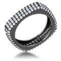 Avera Jana 1.29ct Cubic Zirconia Hematite Square Band Ring by Avera Group