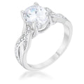 Avera Justine 2ct Cubic Zirconia Classic Oval Ring by Avera Group
