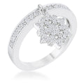 Avera Snowflake 0.35ct Cz Simple Holiday Charm Band Ring by Avera Group