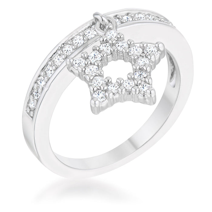 Avera Star 0.25ct Cz Simple Holiday Charm Band Ring by Avera Group