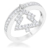 Avera Christmas Tree 0.3ct CZ Holiday Charm Ring Size 5 Silver