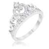 Avera Aurora 0.34ct Heart Crown Sterling Silver Ring