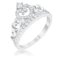 Avera Aurora 0.34ct Heart Crown Sterling Silver Ring by Avera Group