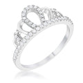 Avera Madeline 0.2ct Simple Crown Stacker Ring in Goldtone by Avera Group
