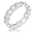 Avera Interlocking Chain Design Ring with Cubic Zirconia by Avera Group