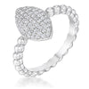 Avera .3Ct Oval-Designed Ring With Cubic Zirconia In Silver