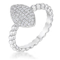 Avera .3Ct Oval-Designed Ring With Cubic Zirconia In Silver by Avera Group