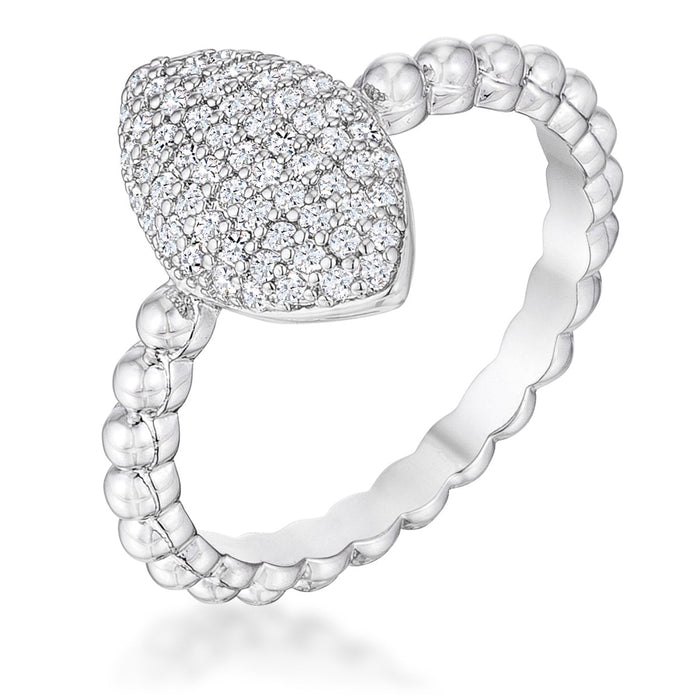 Avera .3Ct Oval-Designed Ring With Cubic Zirconia In Silver by Avera Group
